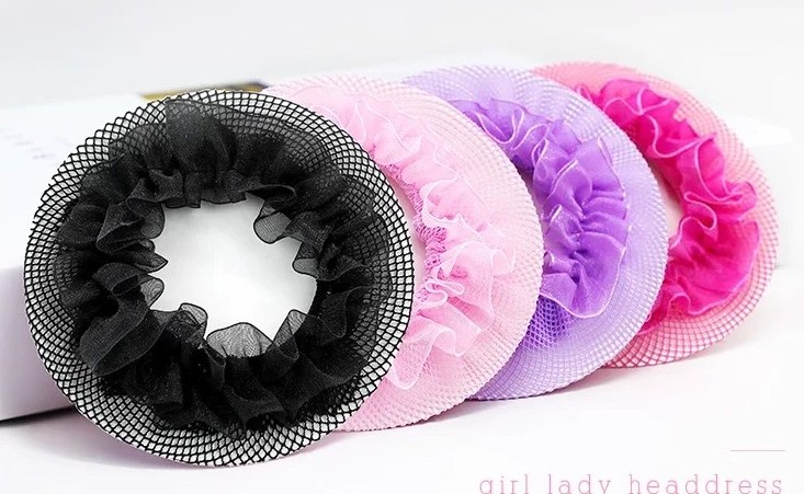 Wholesale Girls Women Crotchet Hair Net Ballerina Black Pink Hair Accessories Ballet Dance Skating Snoods Hairnet Bun Cover