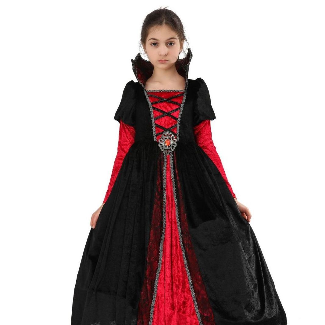 Hot Halloween Carnival Costumes Vampire Queen Cosplay Dress Princess Dresses