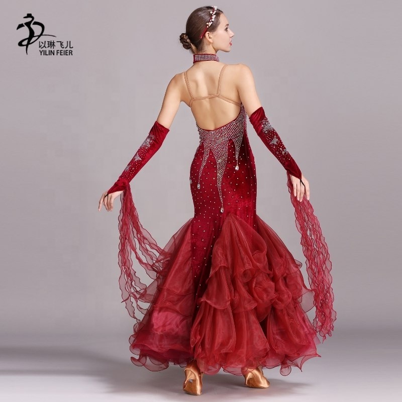 Adults Waltz Dance Dress Ballroom Dance Dresses Competition Women Standard Chinese Sexy Dance