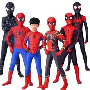 Iron Spider Cosplay Amazing Spiderman Miles Halloween Costume Peter Parker Zentai Suit Superhero Bodysuit For Kids Adult