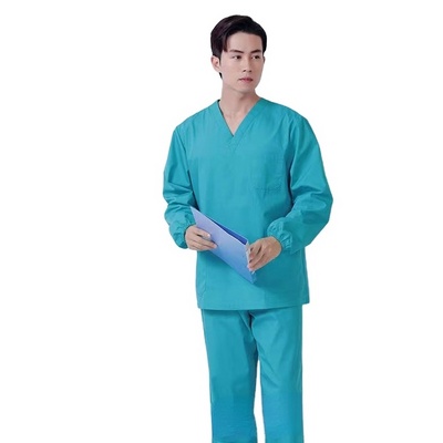 Hospital Uniforms Suit Surgical clothes Short Sleeve Operating Gown Doctor Nurse Oral Dental Split Suit