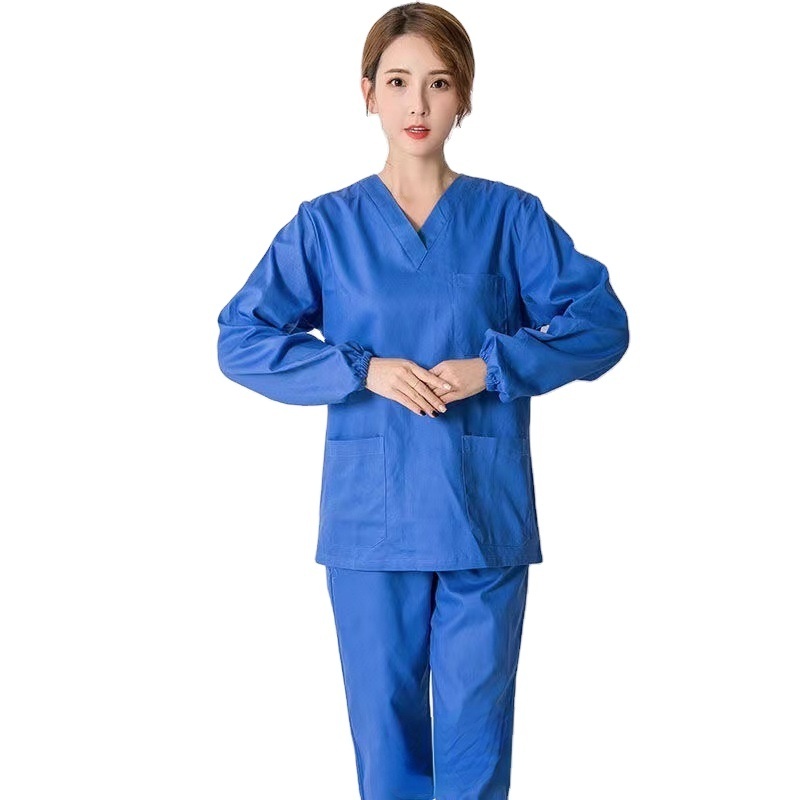 Hospital Uniforms Suit Surgical clothes Short Sleeve Operating Gown Doctor Nurse Oral Dental Split Suit