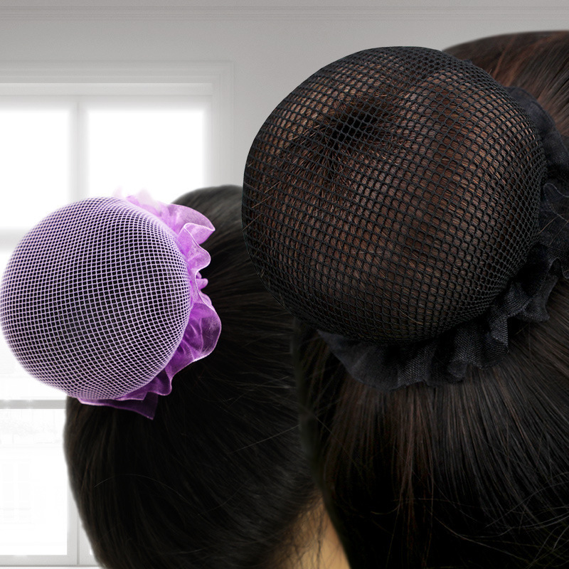 Wholesale Girls Women Crotchet Hair Net Ballerina Black Pink Hair Accessories Ballet Dance Skating Snoods Hairnet Bun Cover