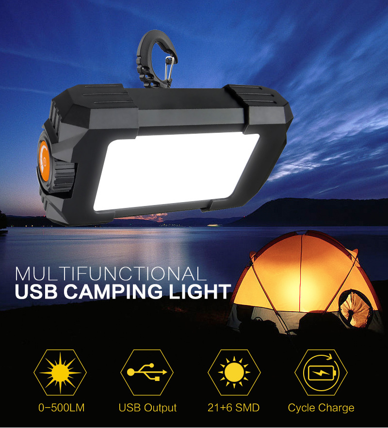 10W Camping Tent Light Outdoor Rechargeable Portable Lantern 27 LEDs Lamp 500LM Flasher Flashlight with USB led camp light