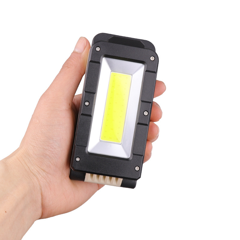 USB Rechargeable COB Work light Portable LED Flashlight 180 degree adjustment Bottom with magnetic Suitable for camping