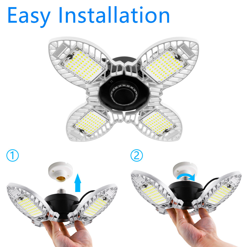 New Super Bright   224 LED 2835 SMD    12000 lumens  LED 120W  Led Ceiling Garage Lamp Deformable Led Folding Garage Light