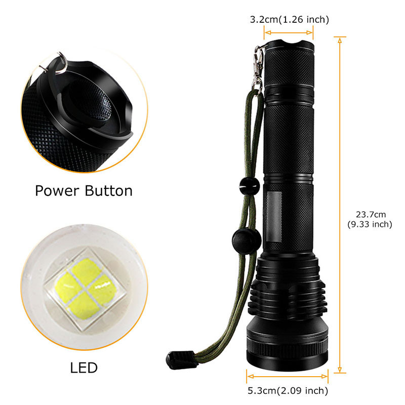 20W High Quality  Flashlight 1000m Distance flashlight waterproof IPX5  5 Working Modes led  Torch flashlight