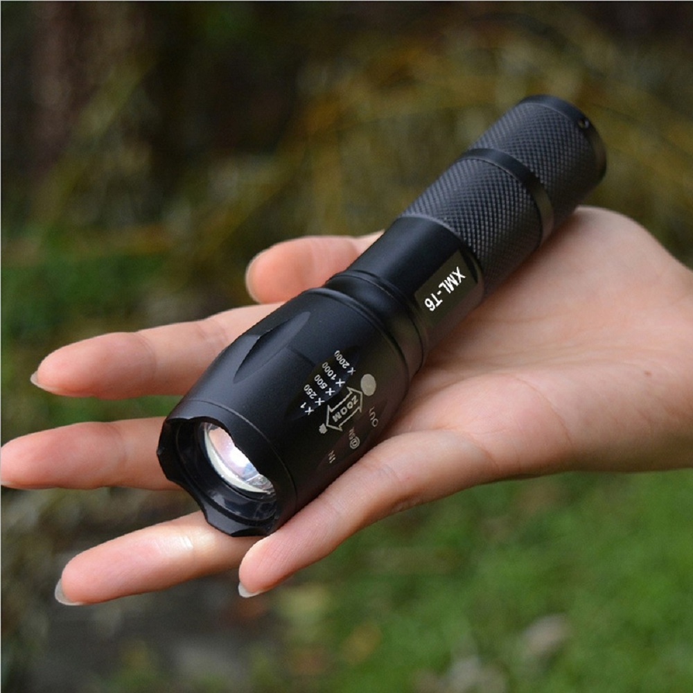 Cheap OEM Black Aluminum Tactical Mini Flashlights Pocket Torch Light 10W Xml T6 Zoom Mini Led Flashlight