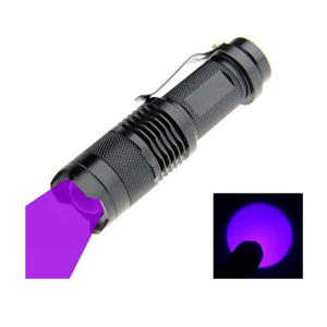 Hot sell  mini portable zoomable led  UV 365nm  waterproof IPX5 LED  flashlight torch