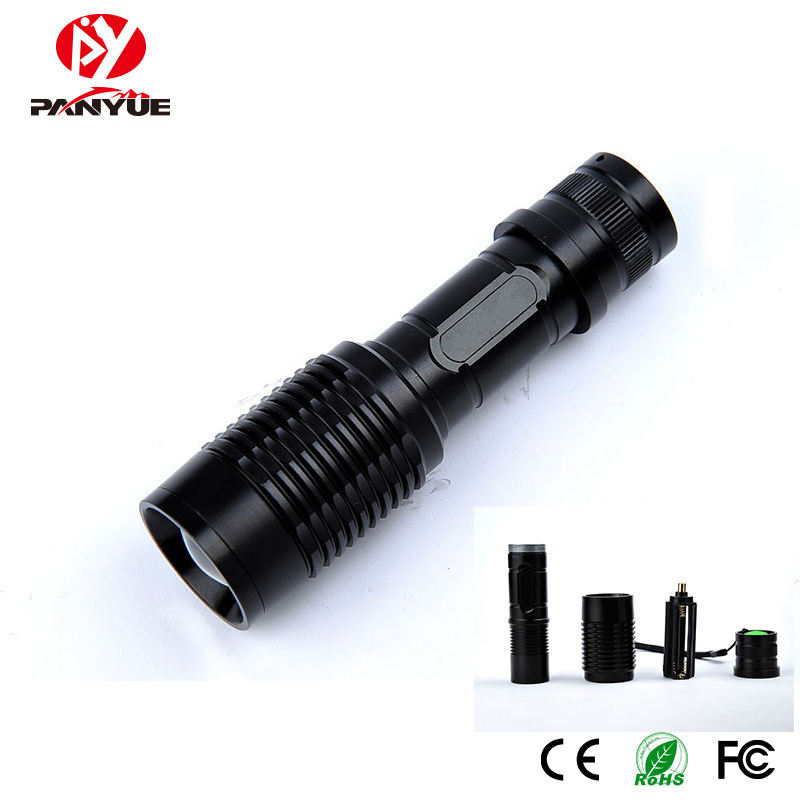 1000 Lumen waterproof IPX5  LED Rechargeable Flashlight T6 Led  5 modes   Led Flashlight