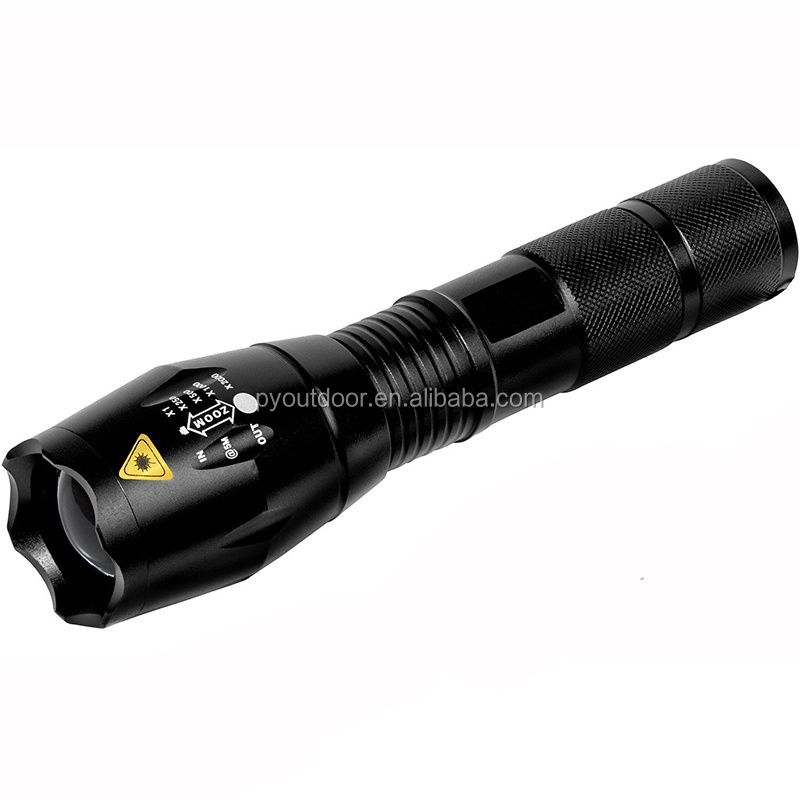 High quality self-defense T6 led bulb 1000lm handheld adjustable waterproof rechargeable tactical led flashlight