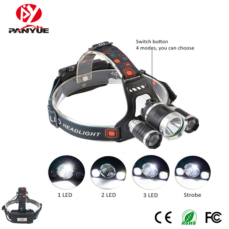 LED Headlamps High Power LED Headlight Camping Head Torch 5 Modes Head Lantern 18650 Rechargeable waterproof IPX5 Head Lamp