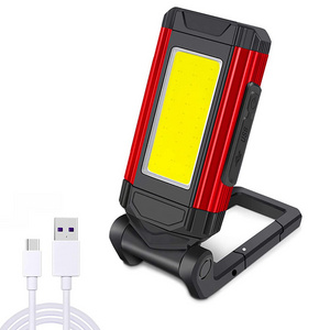 Magnetic COB Work Light USB Rechargeable LED Flashlight Portable Lantern Camping Light Type C Cable Power Bank Function Lamp