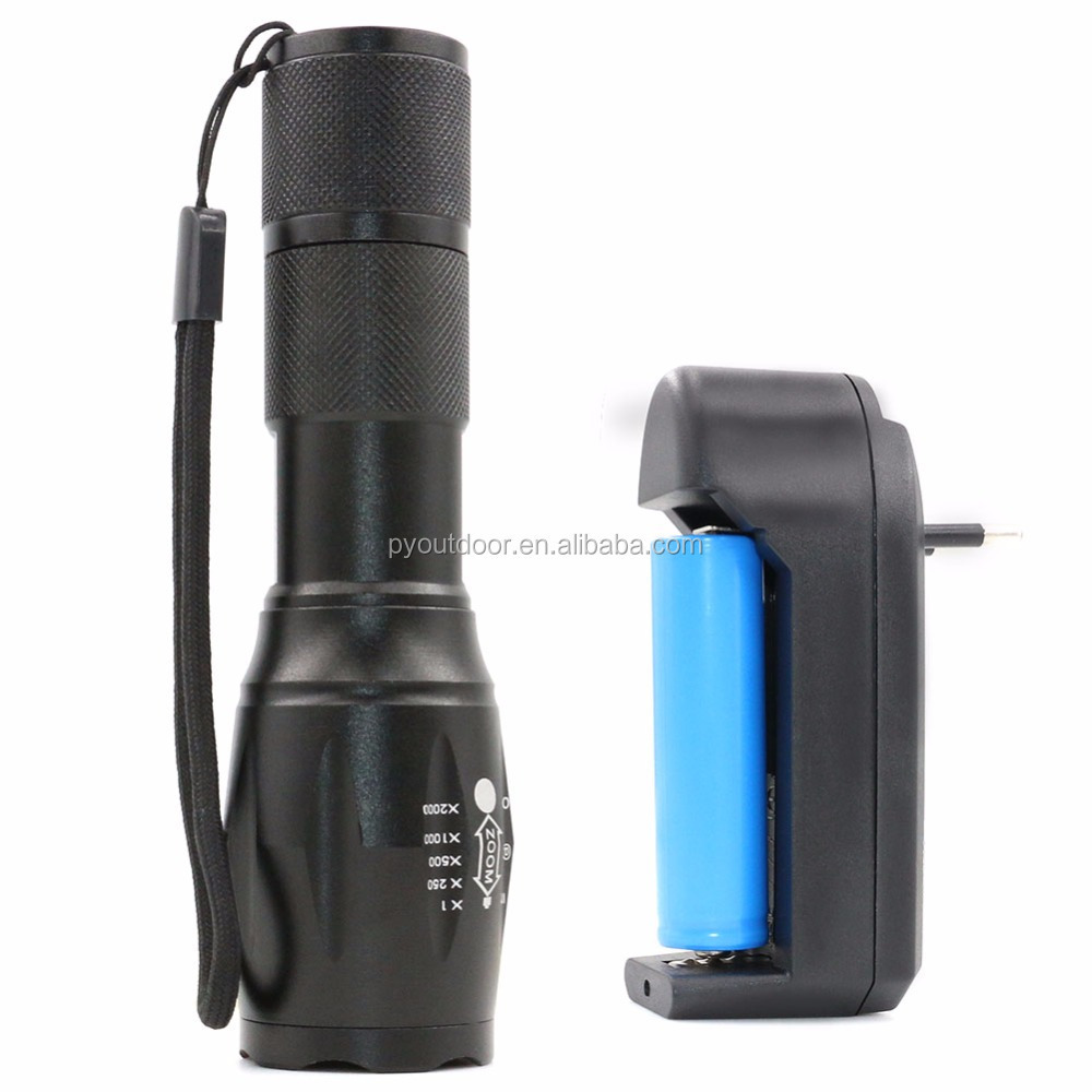 High Power 1000 lumens  Camp Waterproof Flash Light Set Powerful USB Rechargeable  Tactical Torches Flashlights