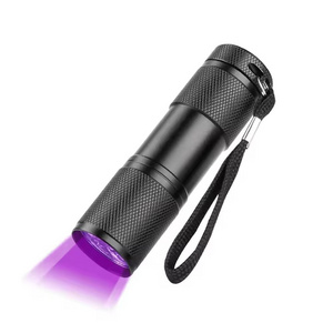 9 LED small portable professional UV flashlight 395NM  UV blacklight flashlight UV purple linternas LED flash Torch