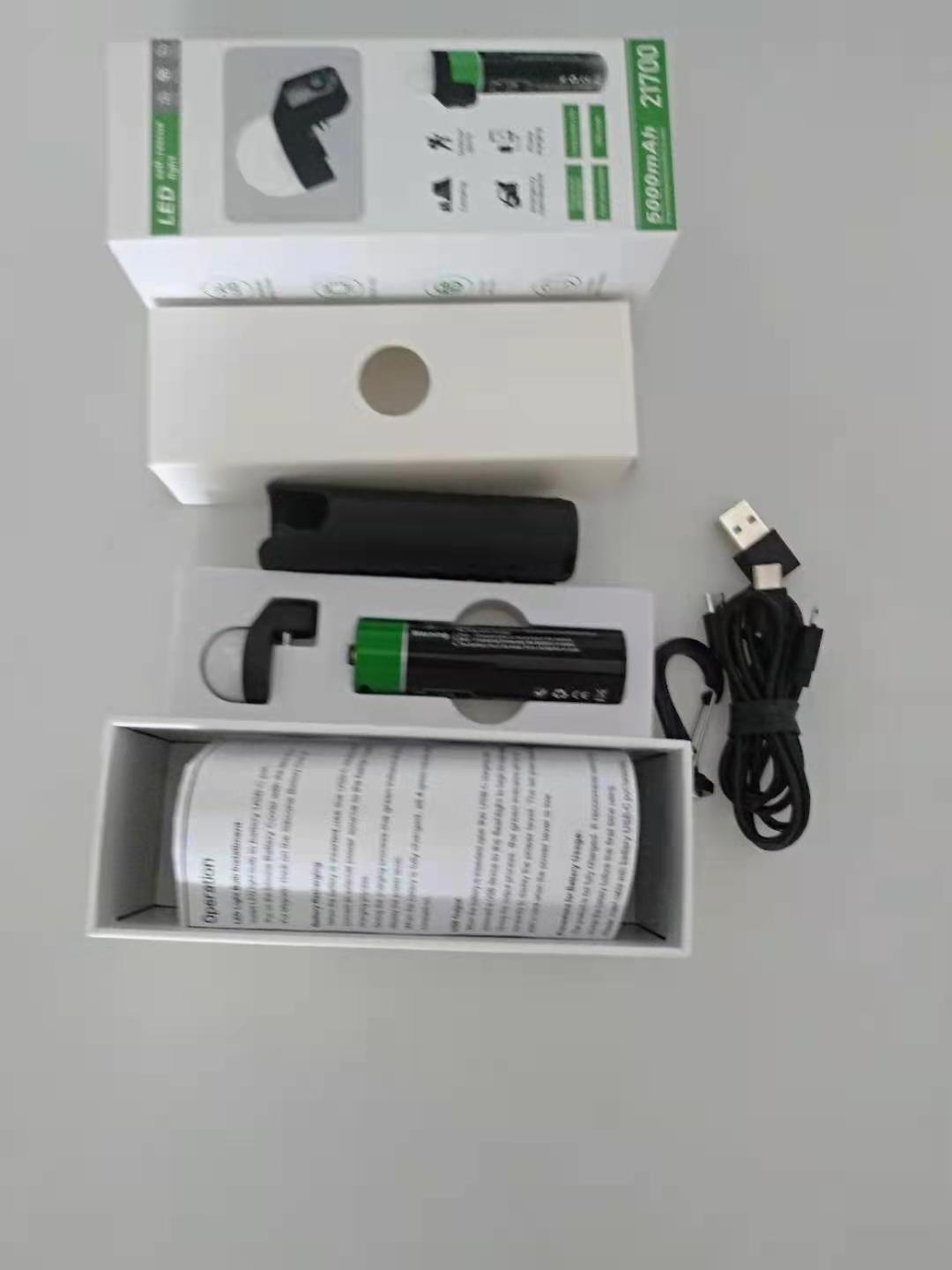 led self-rescue 4 modes IPX5 waterproof  5000mAh 21700 lithium battery power bank charging 3 way USB charging  flashlight