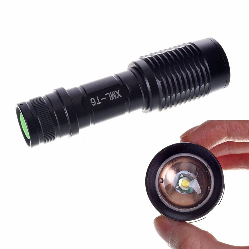 1000 Lumen waterproof IPX5  LED Rechargeable Flashlight T6 Led  5 modes   Led Flashlight