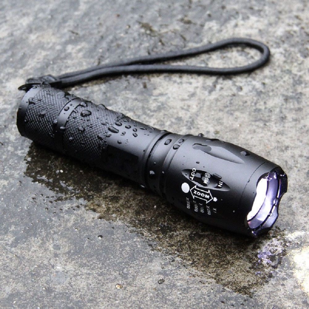 Cheap OEM Black Aluminum Tactical Mini Flashlights Pocket Torch Light 10W Xml T6 Zoom Mini Led Flashlight