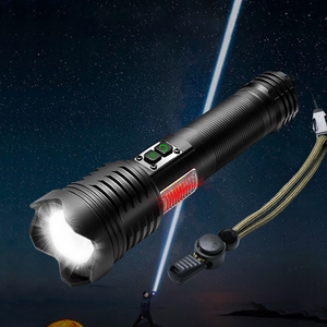 New white laser charging flashlight USB charging long-range telescopic focusing  with 5000mah  built-in battery laser flashlight