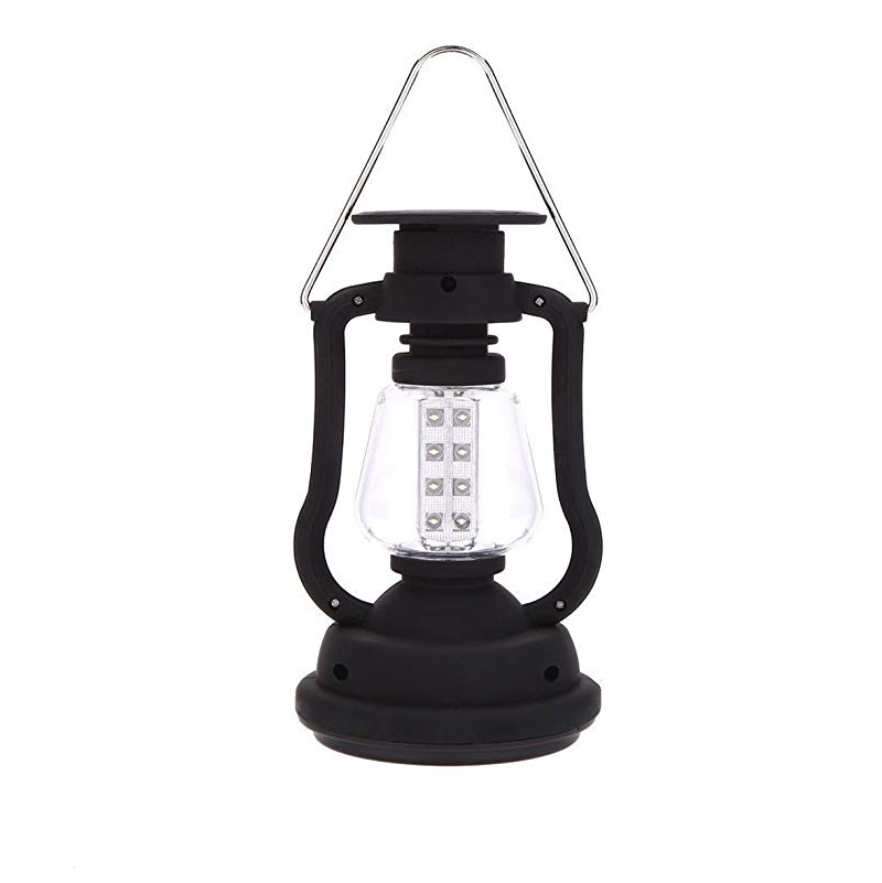 Hot sell High Brightness Portable Outdoor 16 leds Solar and Hand Crank light Lantern lamp for Hiking Camping