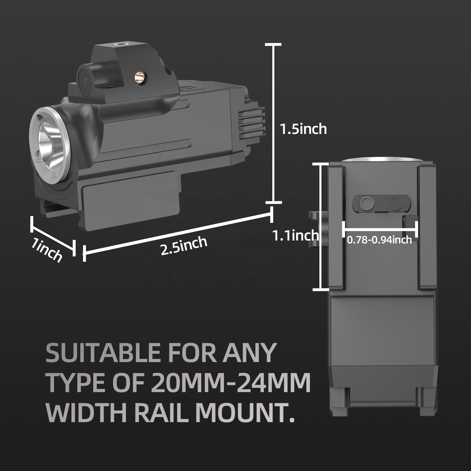 New 10W aluminum alloy  double switch control built-in lithium polymer strong anti-fall laser IP54 led Tactical Flashlight