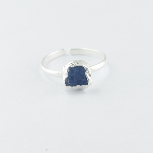 Tanzanite Raw Gemstone Rings, 925 Sterling Silver Adjustable Rings, Silver Plated Rings Birthstone Jewelry