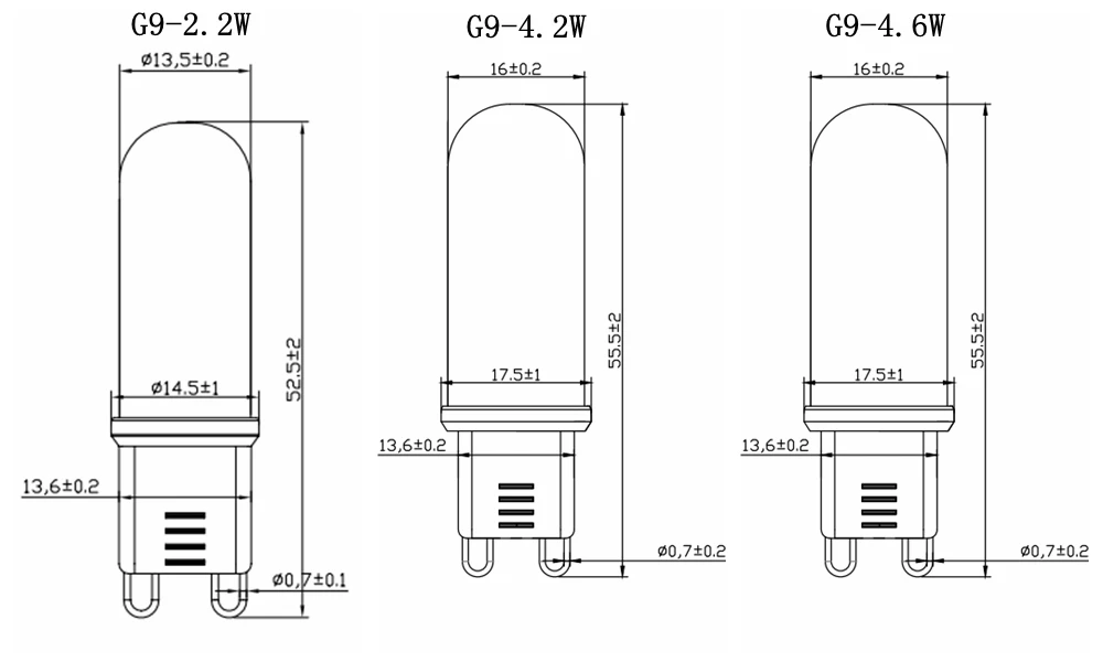 Manufacturer Wholesale 2.2W 3.2W 4.2W Flicker Free 120-230V Energy Saving Dimmable Led Bulb G4 G9 lamp