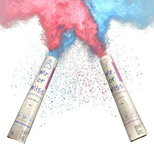 heyha He Or She Smoke Bomb Baby Shower Baby Party Decorations Supplies Biodegradable Confetti Popper Gender Reveal Confetti