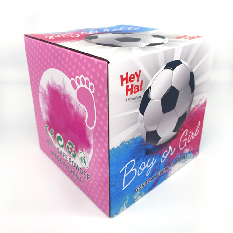 Heyha Hot Sale Gender Reveal Soccer Ball Smoke Bomb Baseball Baby Gender Reveal Party Supplies Wholesale