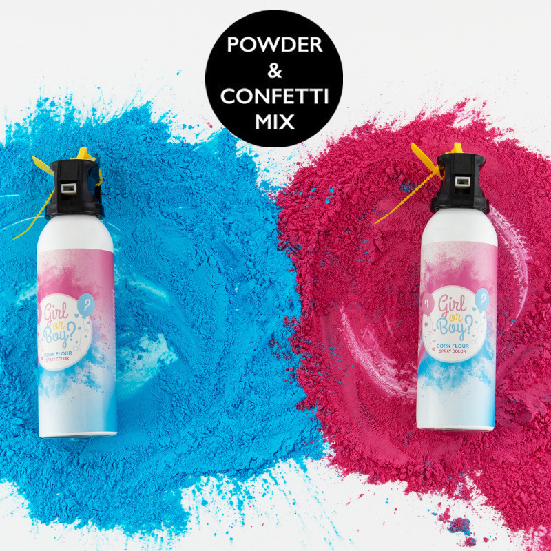 Celebration Party Press Boy Girl Gender Reveal Color Cannon Powder Spray Bottle Spray Bottle Air Mist Gender Reveal Salute