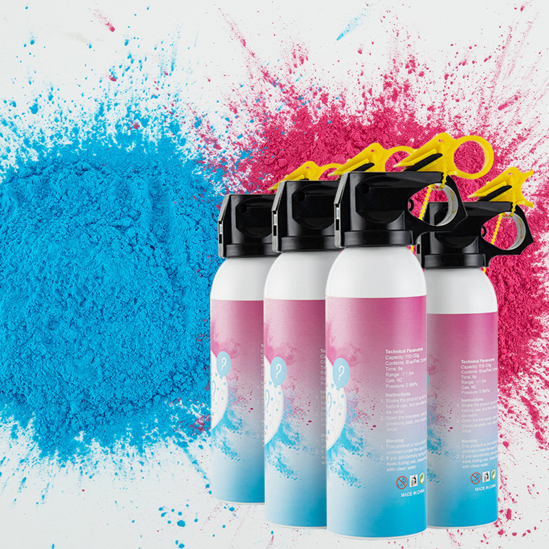 Celebration Party Press Boy Girl Gender Reveal Color Cannon Powder Spray Bottle Spray Bottle Air Mist Gender Reveal Salute