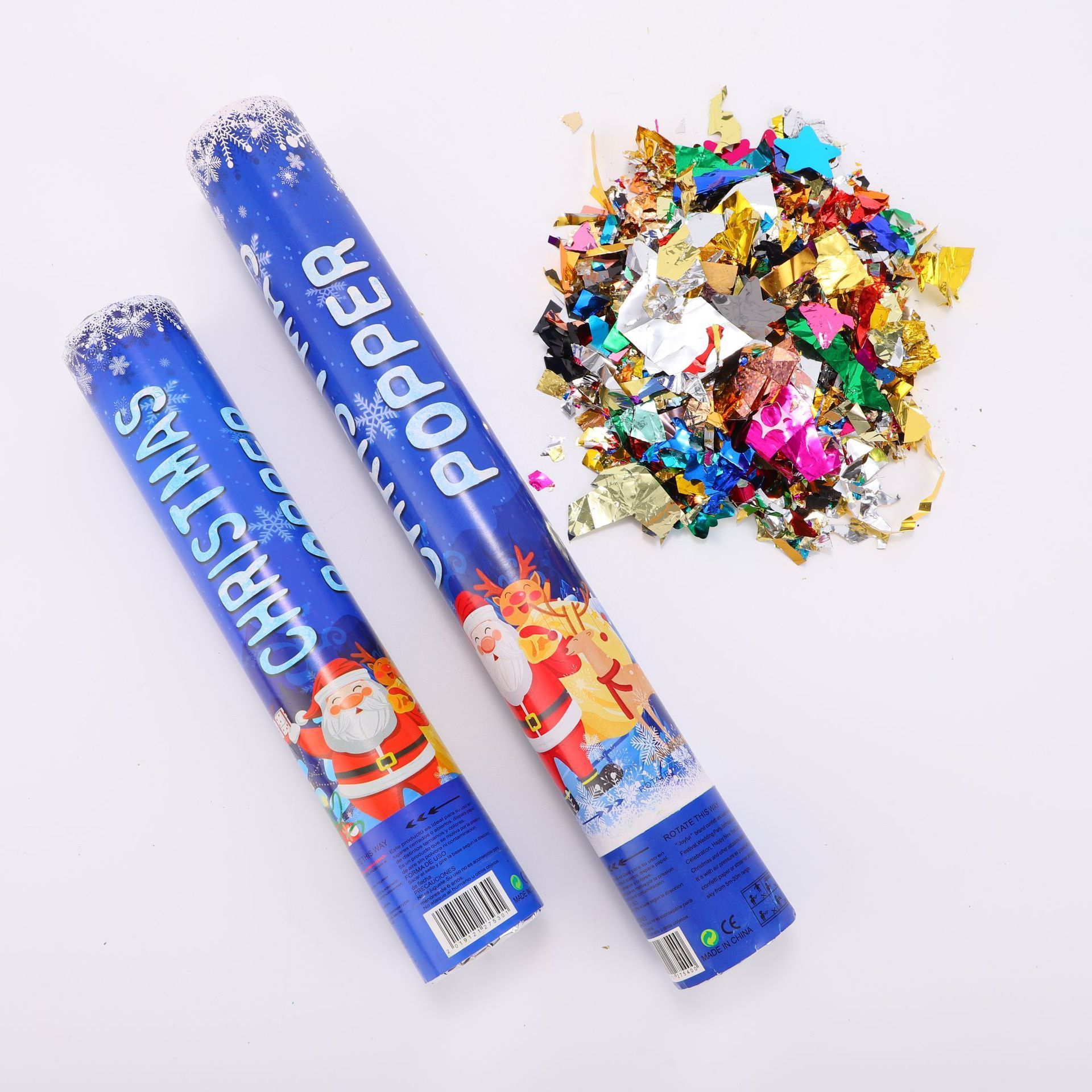 New sequined holiday supplies rotating fireworks tube Christmas Spring Festival opening festive fireworks salute