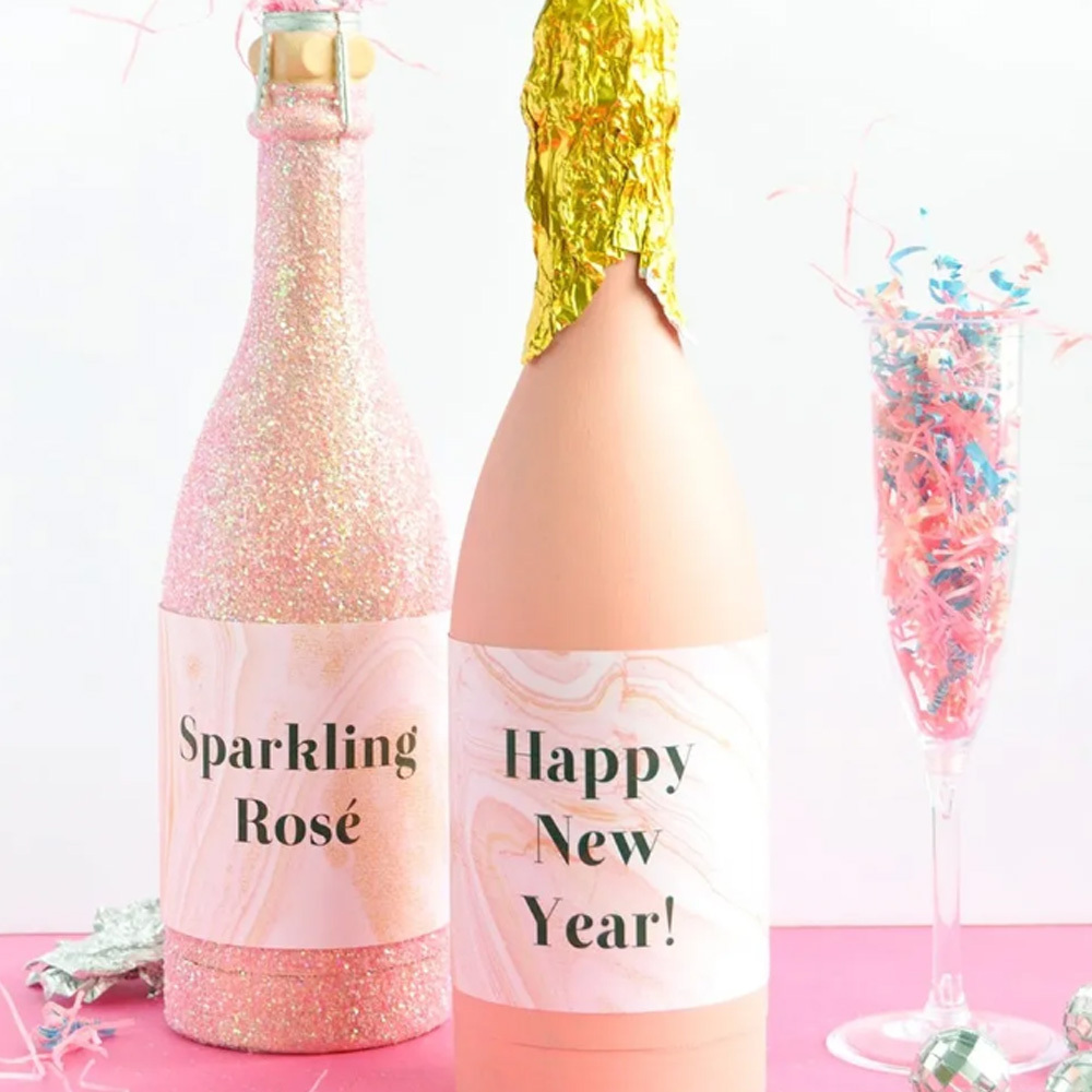 OMG Gender Reveal Champagne Bottle Blue Pink Confetti Popper Party Shooter Cannon for Baby Shower