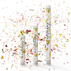 Confetti Cannon with white heart paper confetti suitable for Wedding Valentines day