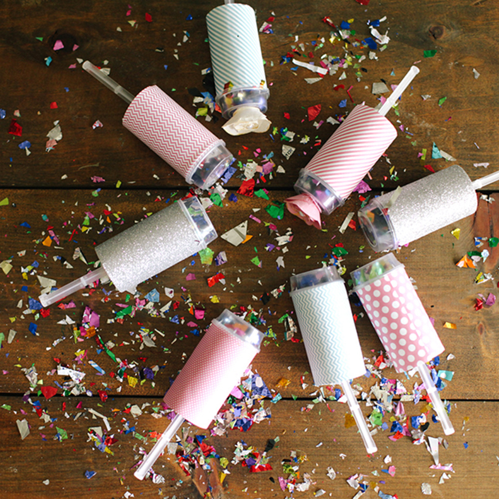 OMG Unique Wedding Favors Paper Birthday Party Confetti Tubes Push Pop Confetti