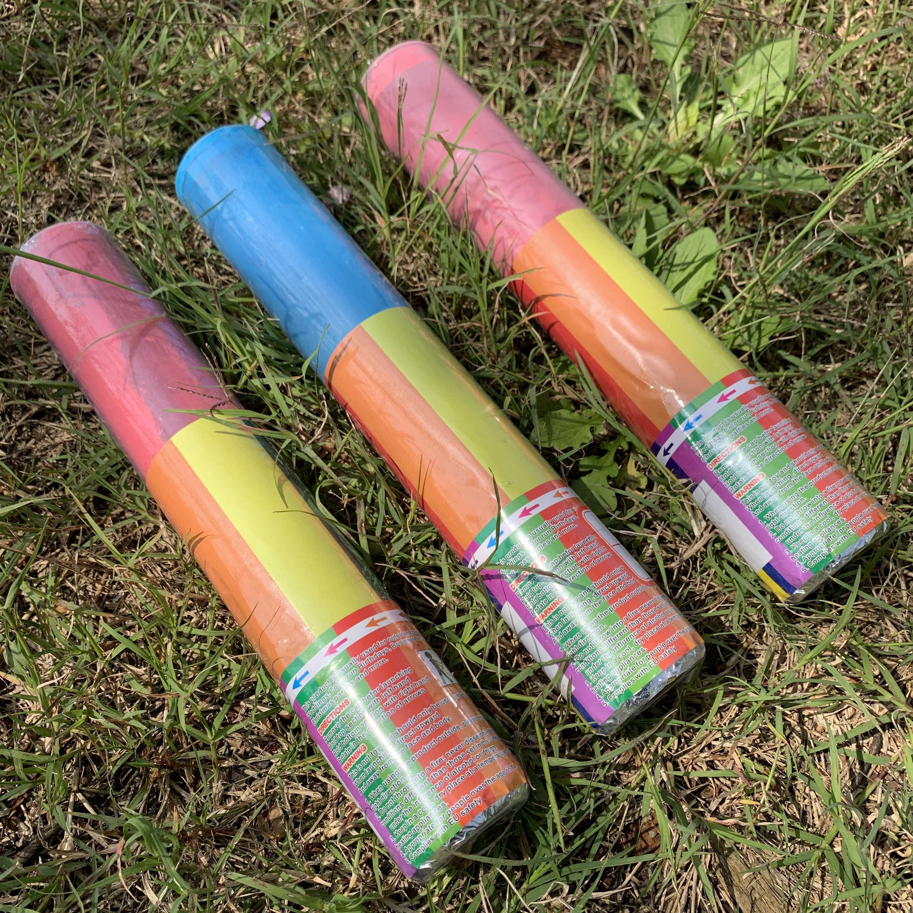 Birthday party wedding supplies round confetti transparent tube hand twist fireworks small salute