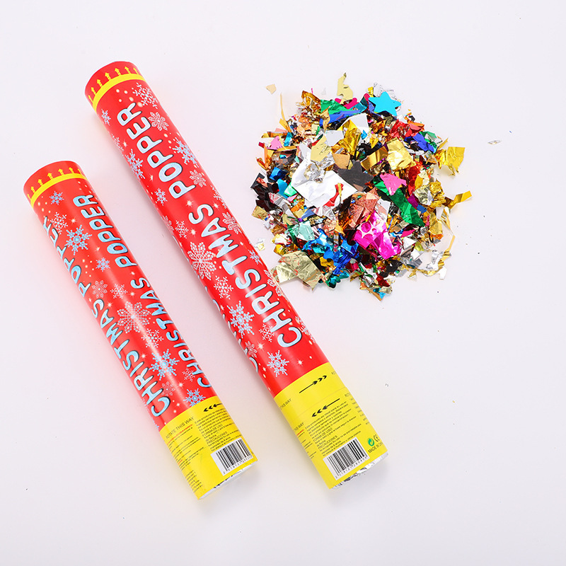 New sequined holiday supplies rotating fireworks tube Christmas Spring Festival opening festive fireworks salute