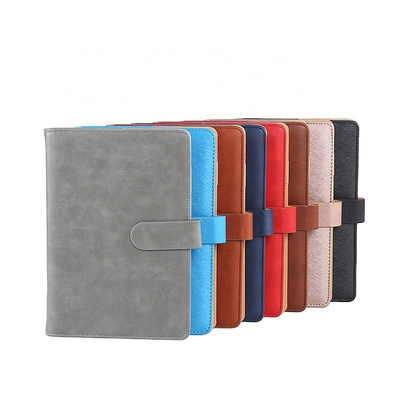 Diary Book Business Students Leather Cover A5 Journals Custom Logo Notebook With Buckle