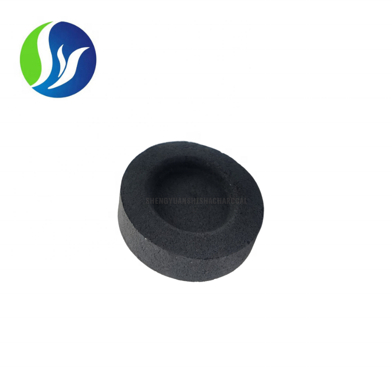 Samples of Round black charcoal  tablets, charcoal disc size 50 mm  for incense and hookah