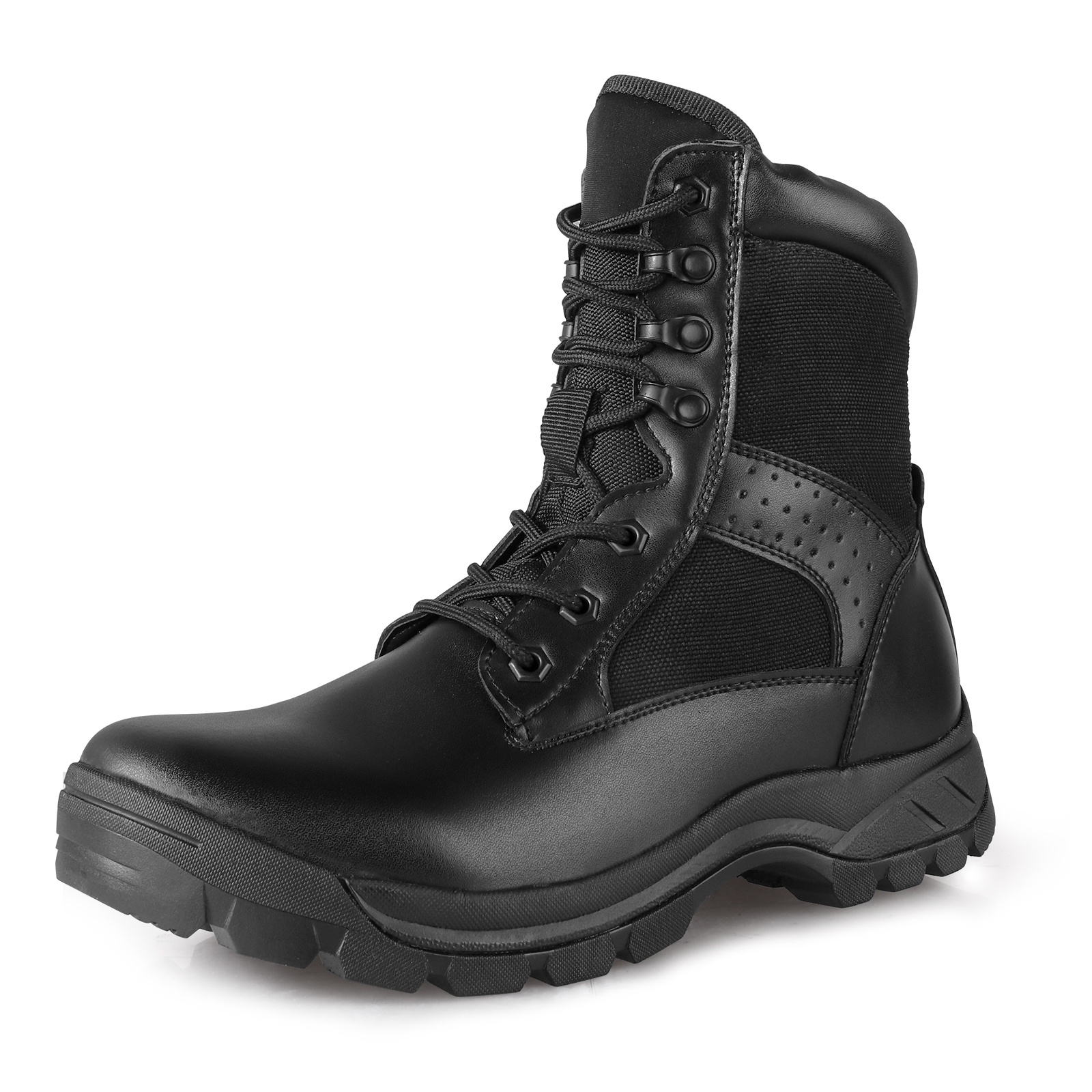 2023 waterproof  black  casual leather boot steel toe desert tactical boots hiking boot