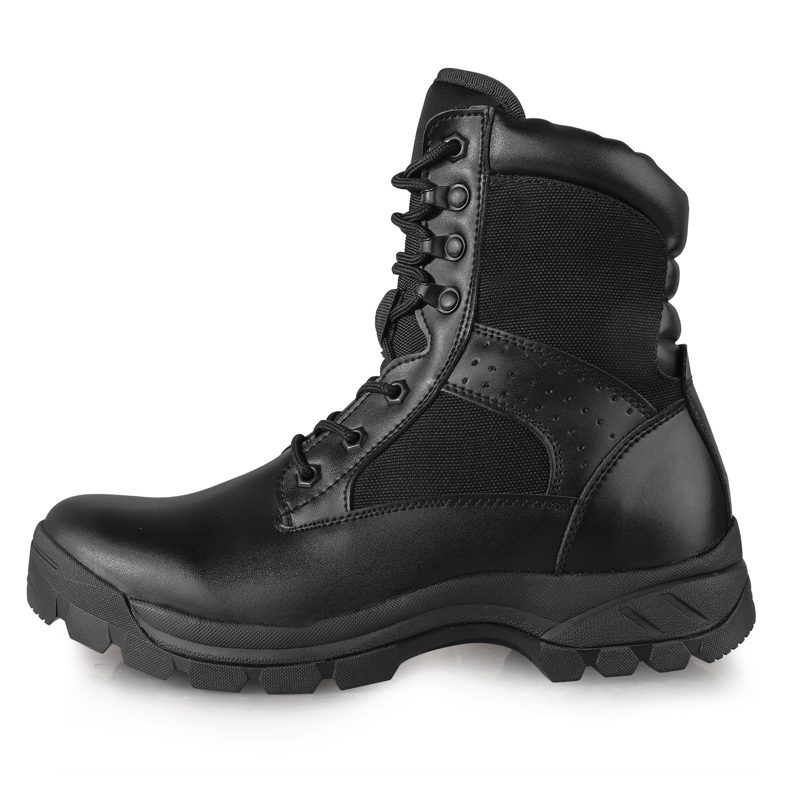 2023 waterproof  black  casual leather boot steel toe desert tactical boots hiking boot