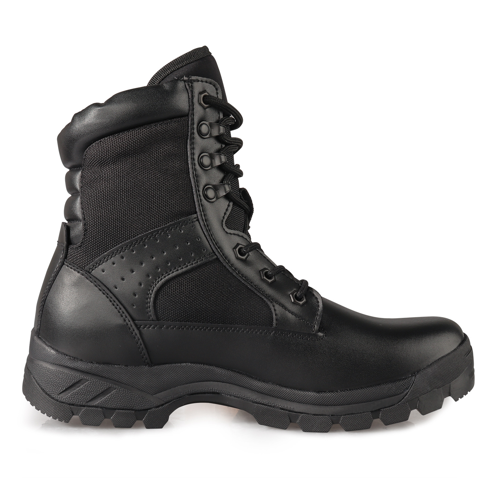 2023 waterproof  black  casual leather boot steel toe desert tactical boots hiking boot