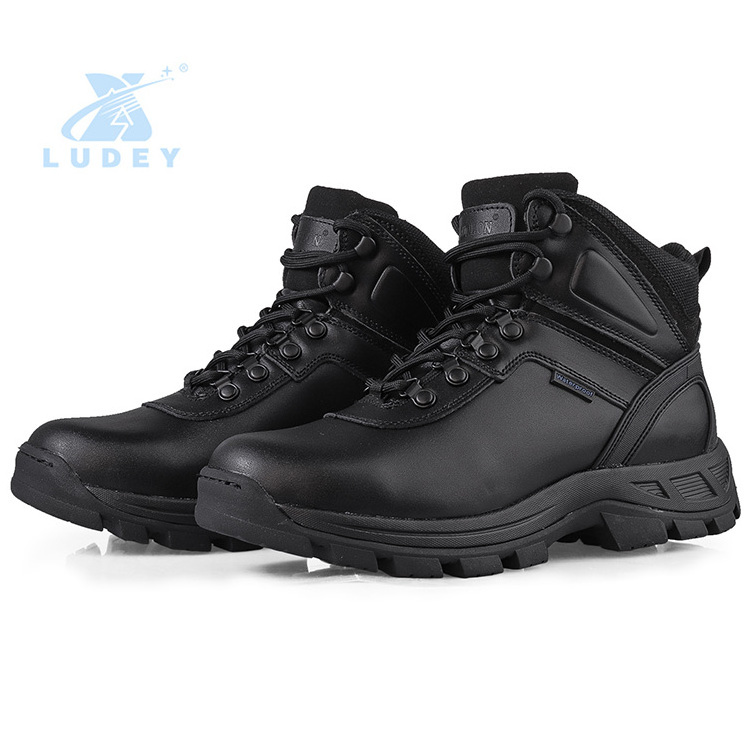 Genuine leather shoes for men wholesale shoes comfortable snow boots waterproof outdoor hiking boots