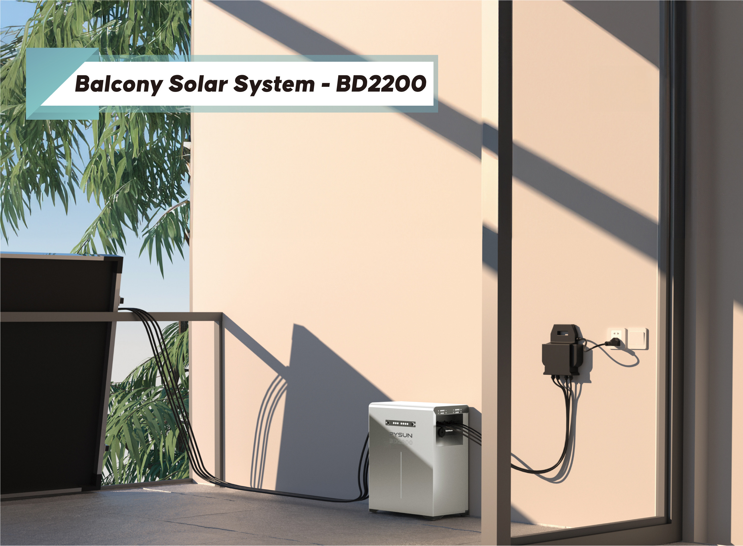 PYSUN Halterung Balkonkraftwerk Balcony Storage Power Plant Station 600w 800w 1200 Watt 2.15kwh Battery Storage With Battery