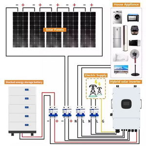 Solar System 10kw Complete 1kw 3kw 5kw 10kw Complete Solar Kit Off Grid Solar Panel System For Home Solar Energy System 10kw