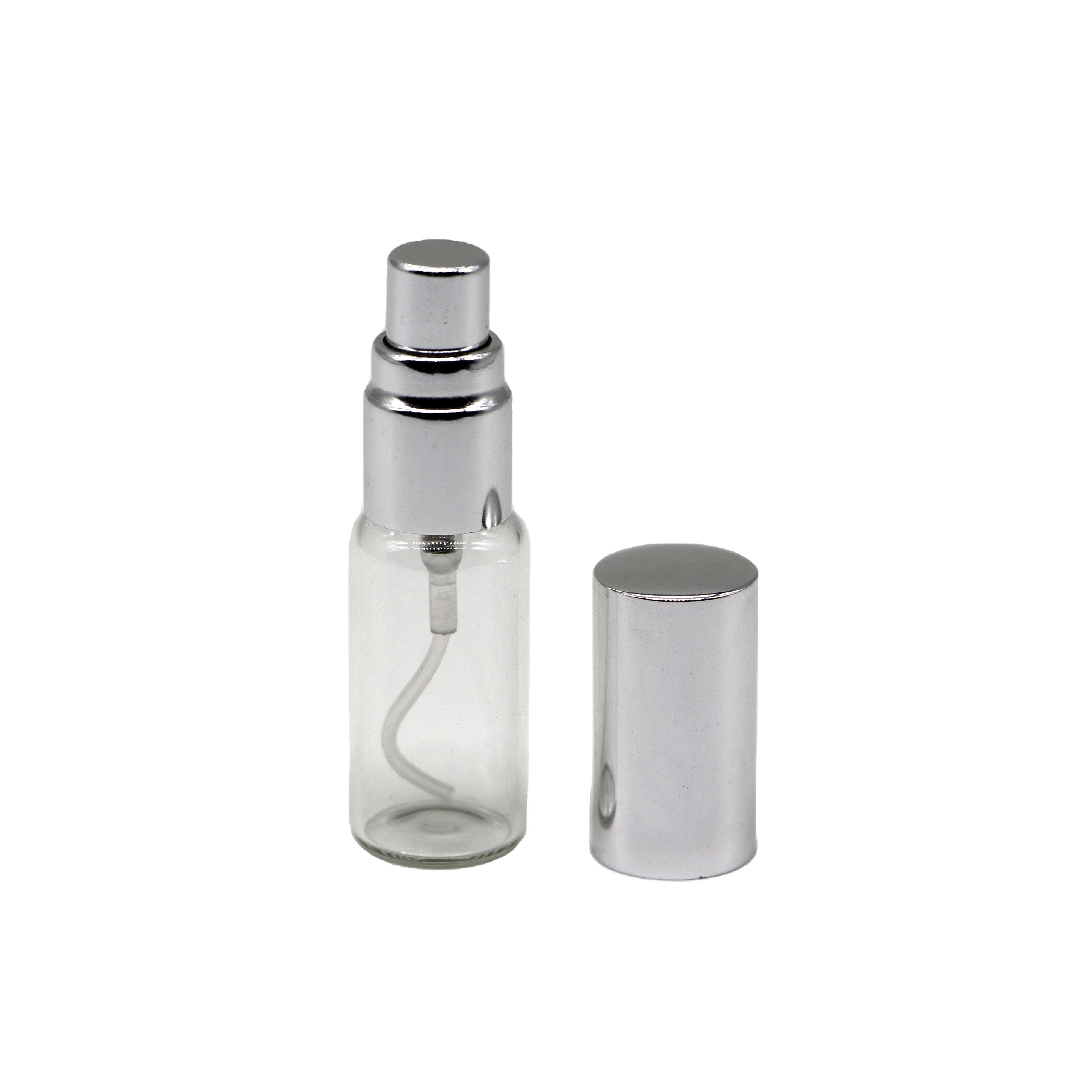 High quality clear glass vials with pump sprayer for perfume glass bottle packing