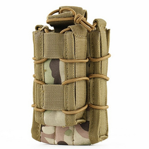 Outdoor Tactical Molle Double Layer Modular Magazine Pouch Elastic Nylon Cartridge Clip Mag Carrier