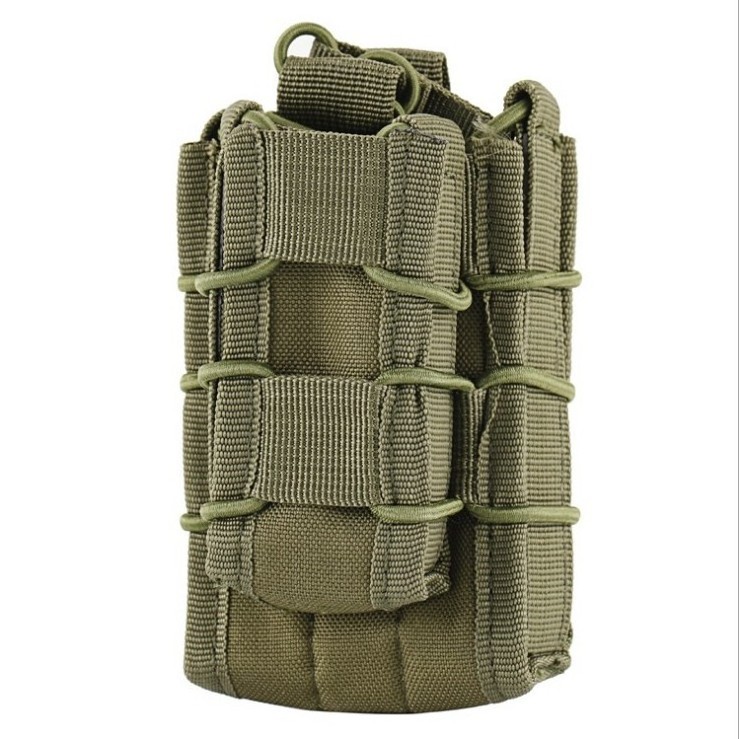 Outdoor Tactical Molle Double Layer Modular Magazine Pouch Elastic Nylon Cartridge Clip Mag Carrier