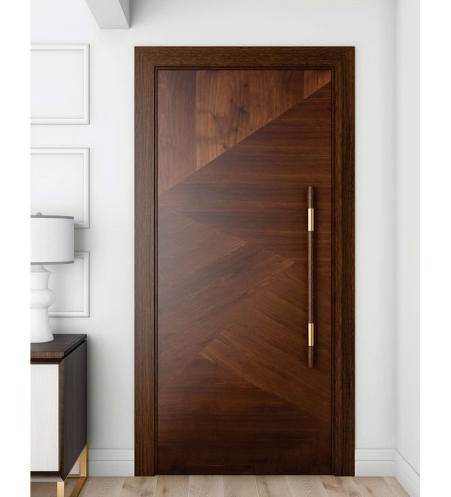 Latest Price Turkey Apartment Oak Wood Skin Modern Interior Room Design Veneer Door