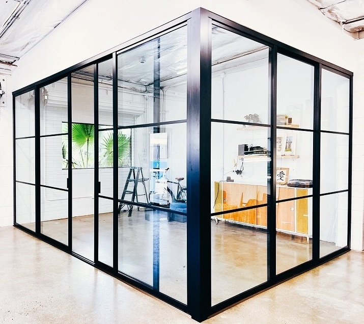 Modern commercial interior glass office partitions